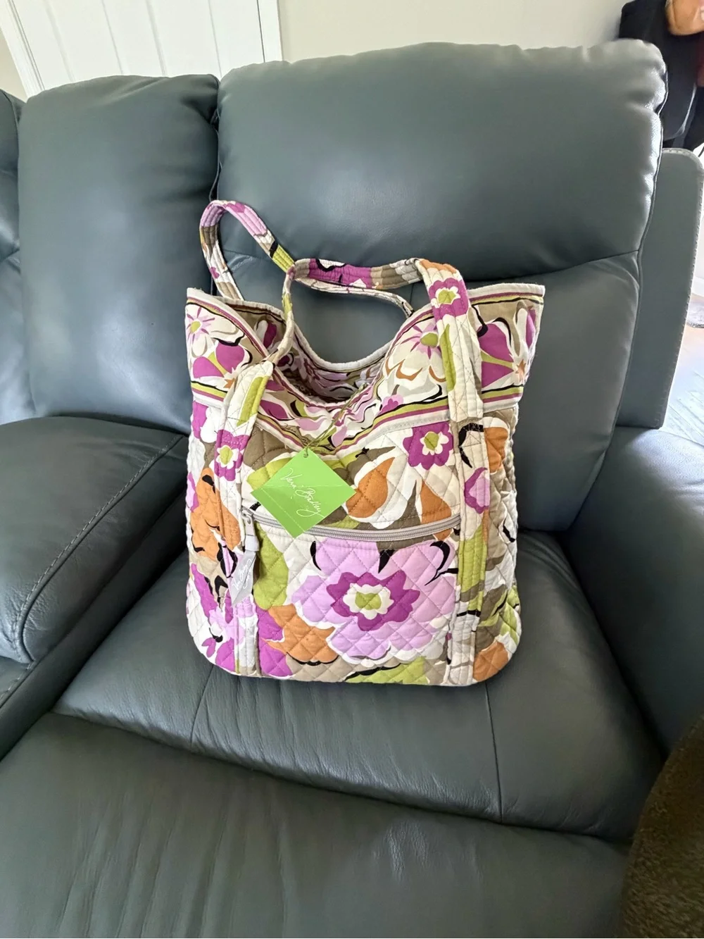 Vera Bradley Pink Floral Quilted Tote Bag